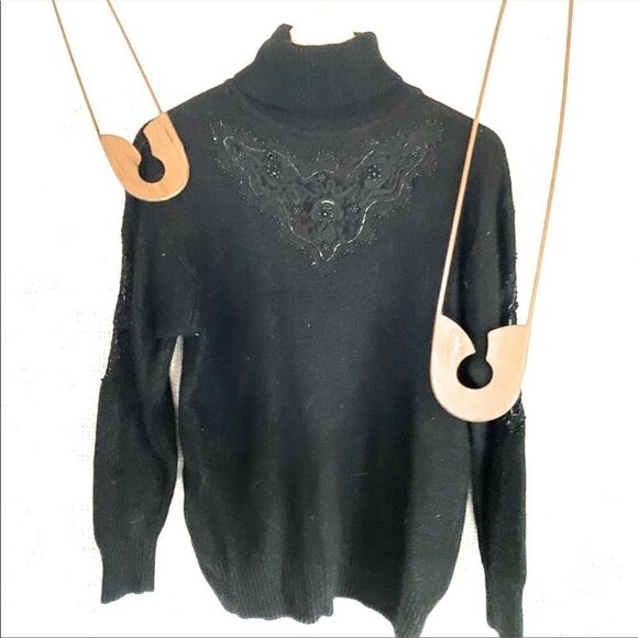 Vintage I.B. Diffusion Silk Blend Turtleneck Sweater - Picture 1 of 8